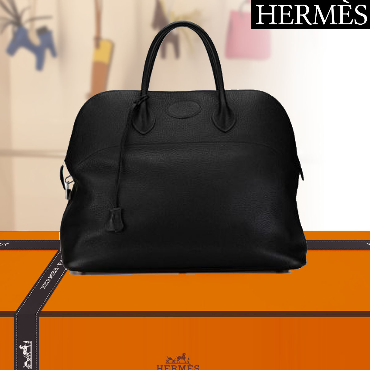 HERMES ボリード Bolide 45 ゴールド金具
