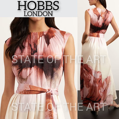 英国発【HOBBS LONDON】Heligan フローラル ミディドレス
