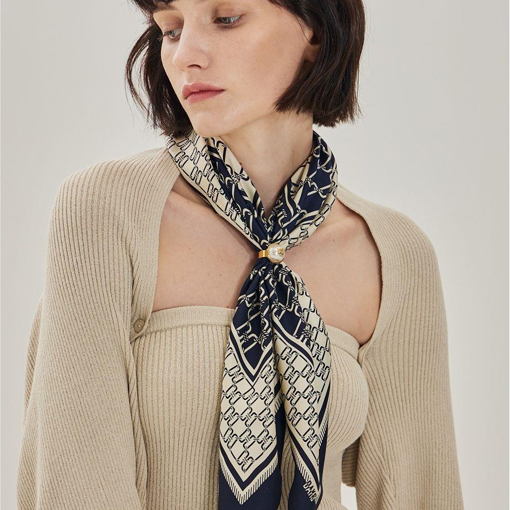 ◇DAKS◇ [DAKS GIFT][Ring Set][SILK100%]Navy DD Pattern Scar