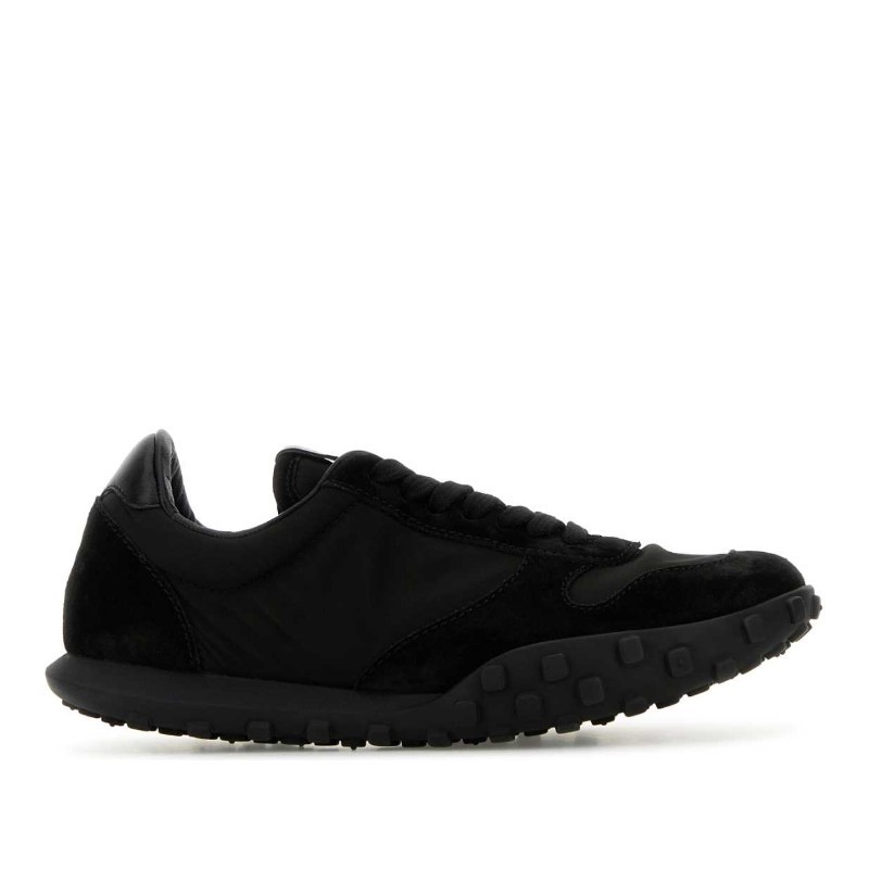 スニーカー Jil Sander Black fabric and suede sneakers