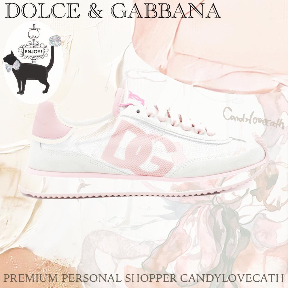 スニーカー DOLCE & GABBANA WHITE AND PINK SNEAKERS