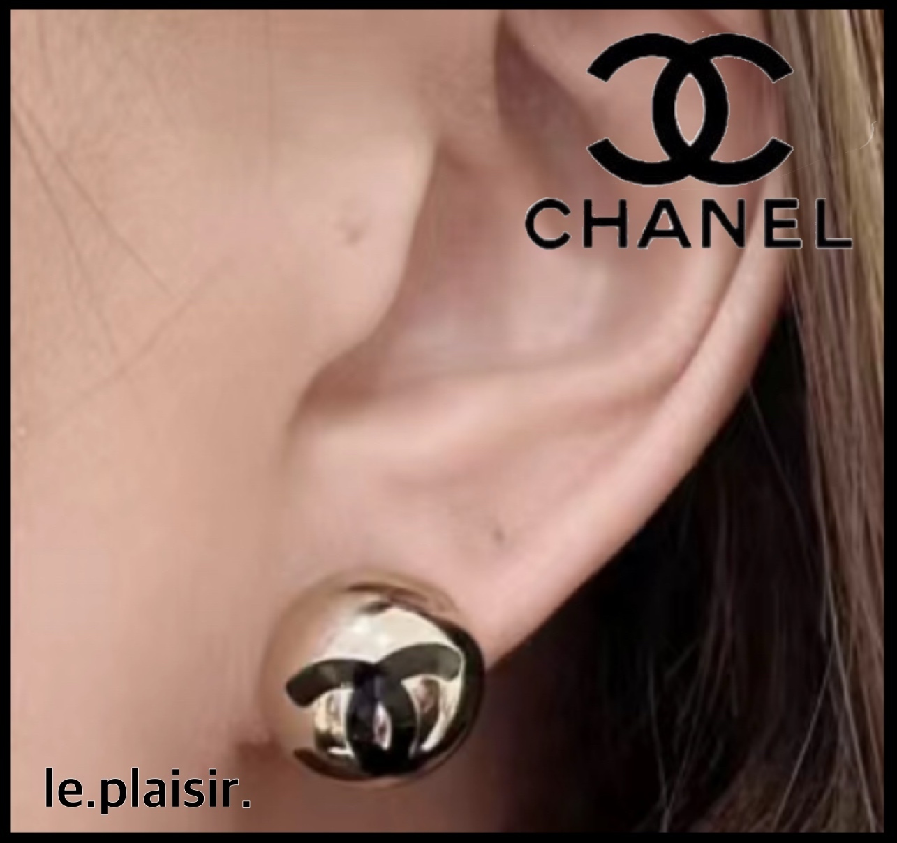 超人気 25C【CHANEL】まんまるフォルムが可愛い スタッド ピアス