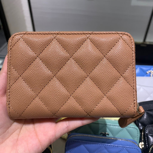 《中もお洒落♡》CHANEL ジップコインケース Brown