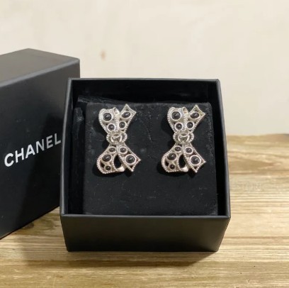 【Chanel】シャネル★ribbon earrings★リボンピアス ★シルバー