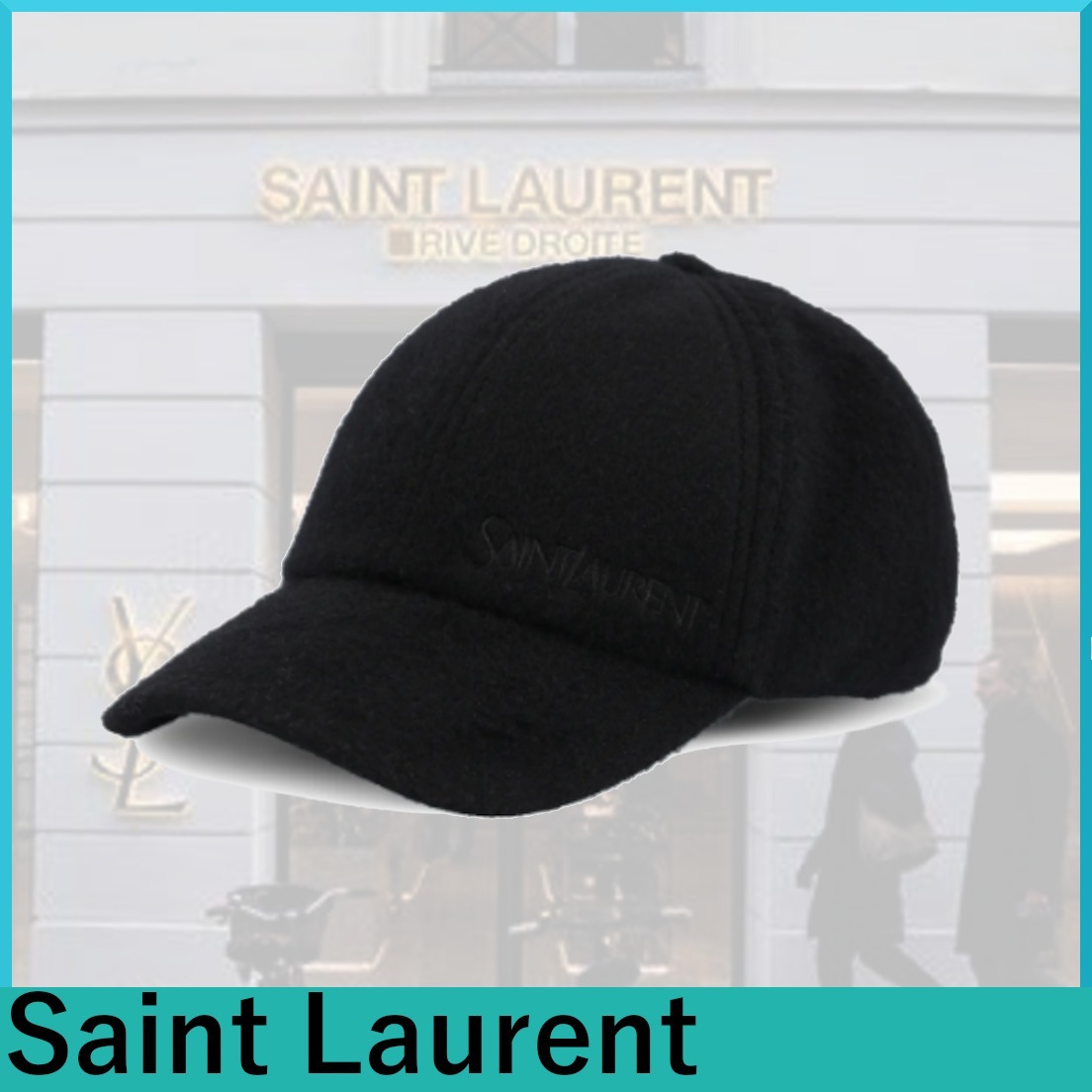★Saint Laurent★ヴィンテージロゴ刺繍ベースボールキャップ