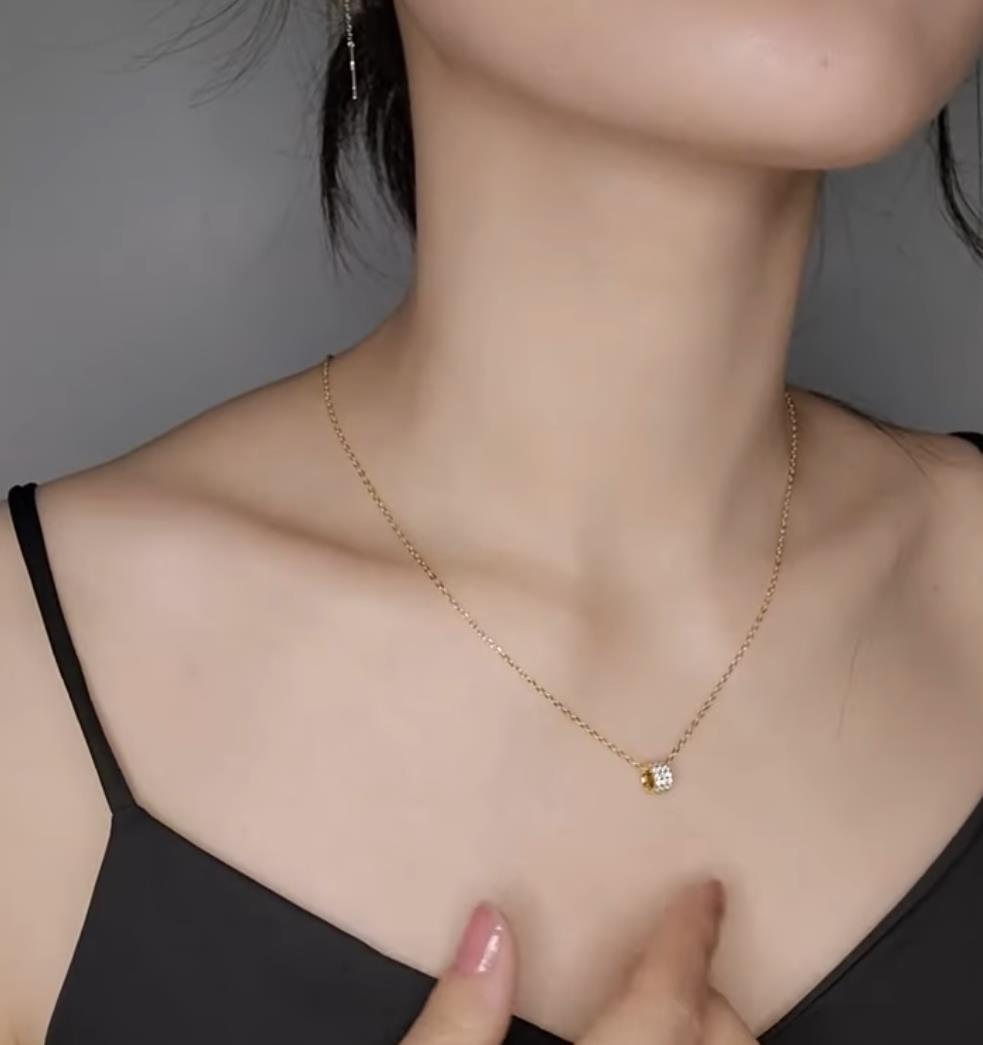 【wing bling】14KGP TANIA moissanite モアサナイトネックレス WING BLING】[14K Gold Platled] Tania Moissanite Necklace