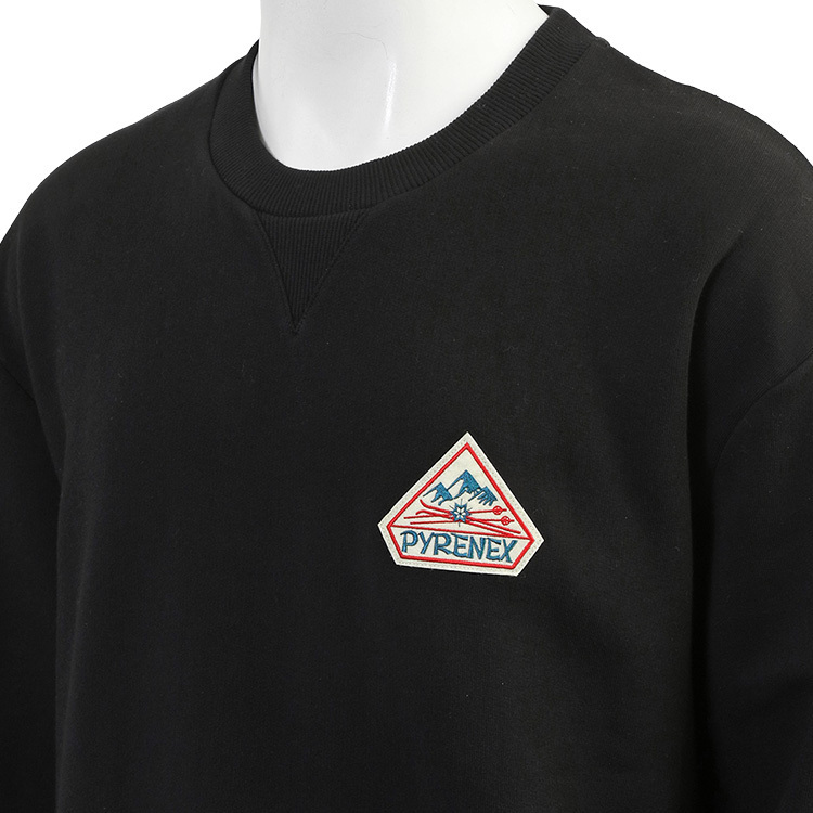 PYRENEX スウェット 裏起毛 HUS017 PHASE BRUSHED-BLACK_0009 PYRENEX スウェット 裏起毛 HUS017 PHASE BRUSHED-BLACK_0009