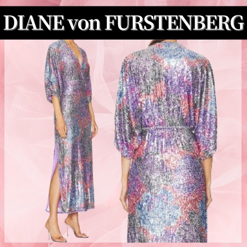 DIANE von FURSTENBERG◆スパンコール付きマキシドレス