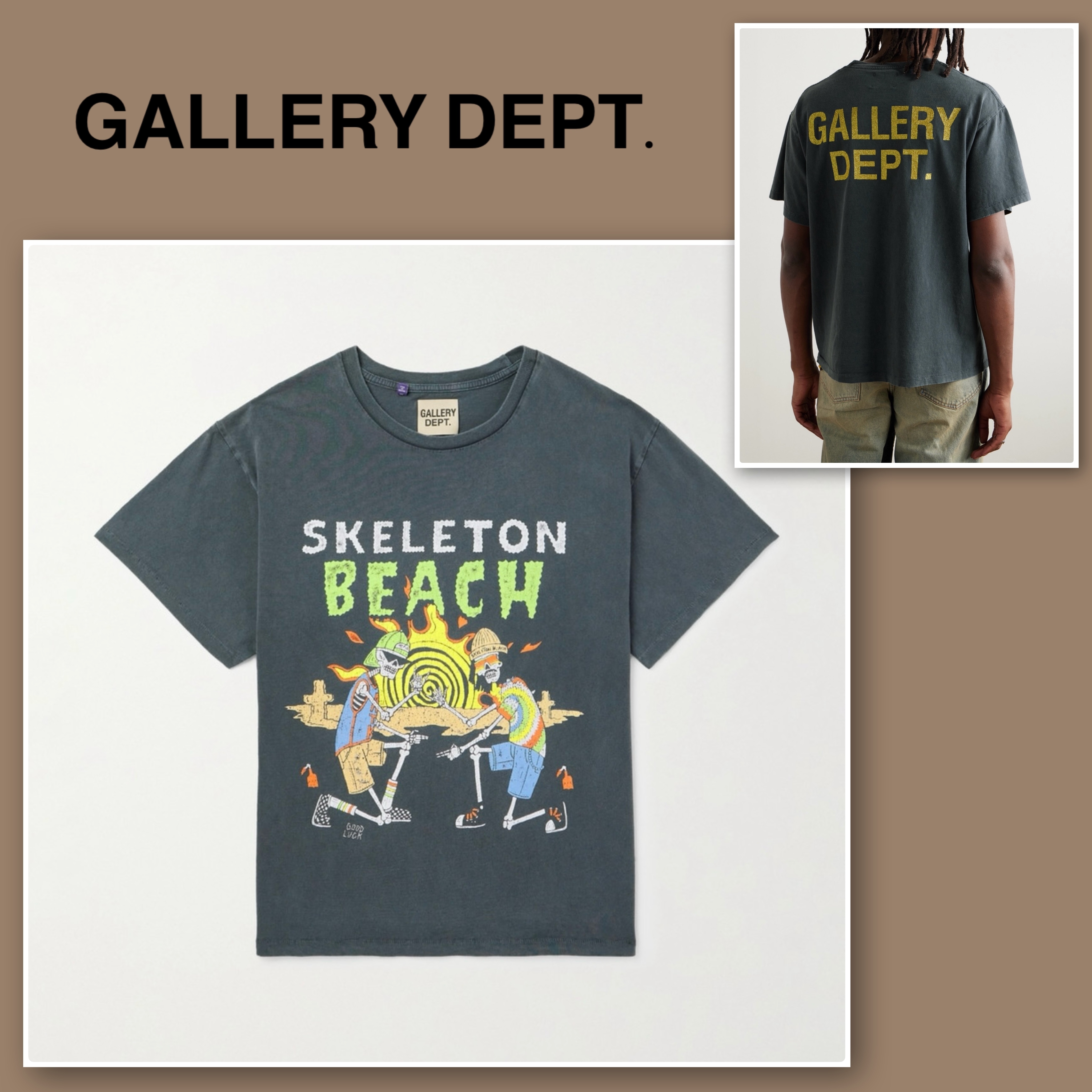 【GALLERY DEPT.】スカルクリーク L/S Tシャツ GALLERY DEPT. 】SKELETON BEACH TEE スカル Tシャツ