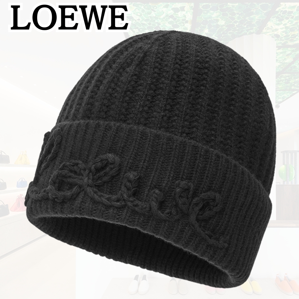 LOEWE*スタイルをアップグレード*ブラック ウール ビーニー