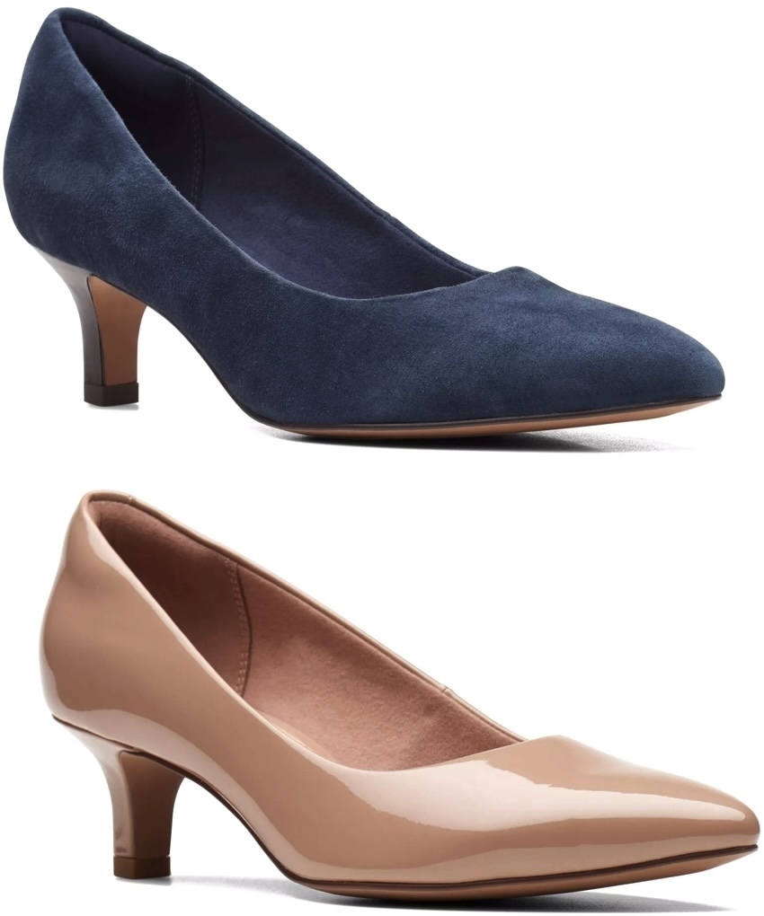 Clarks パンプス ヒール 4.5cm レザー フォーマル オフィス