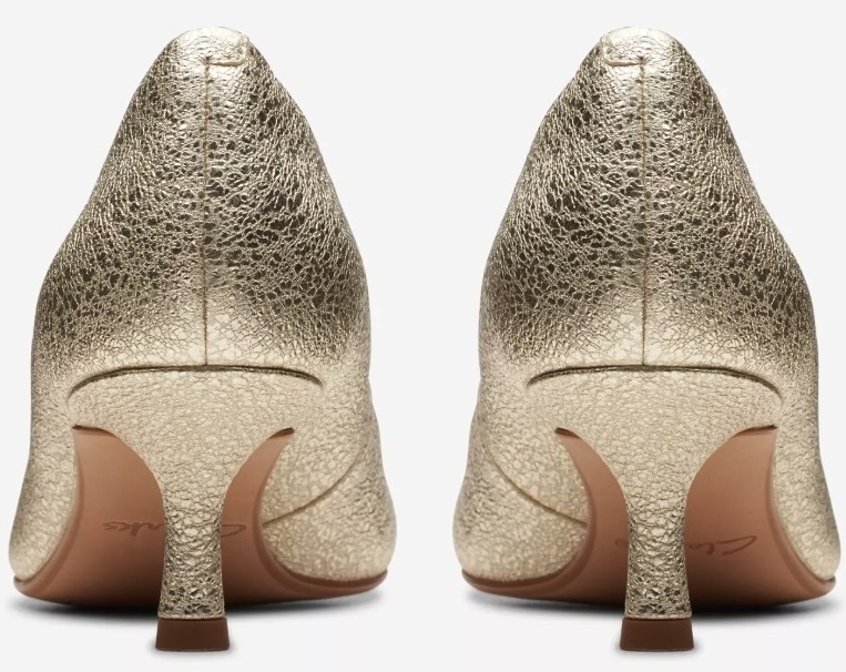 Clarks パンプス シャンパン ヒール 5.5cm レザー ドレス ブーツ
