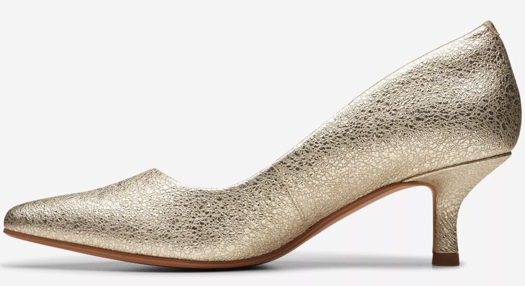 Clarks パンプス シャンパン ヒール 5.5cm レザー ドレス ブーツ