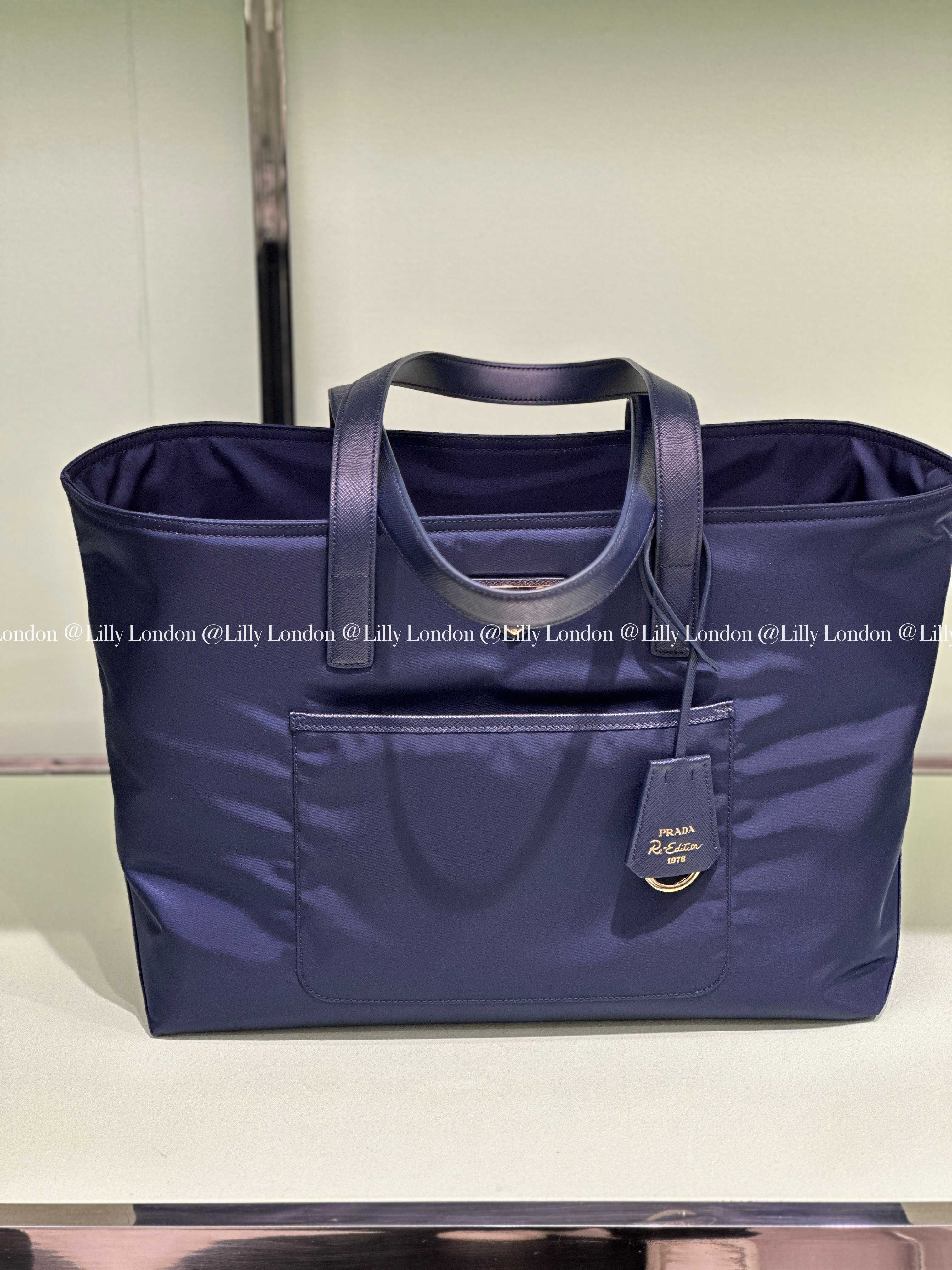 PRADA プラダ Re-Nylon x サフィアーノ トートバッグ 1BG527