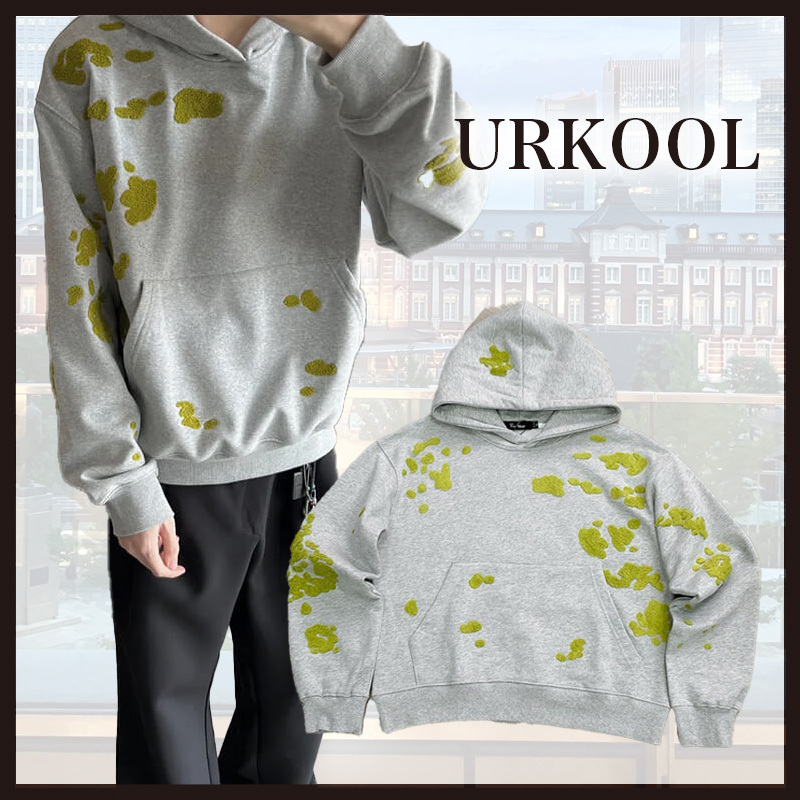 *URKOOL*刺繍モス フードパーカー*送料込み*