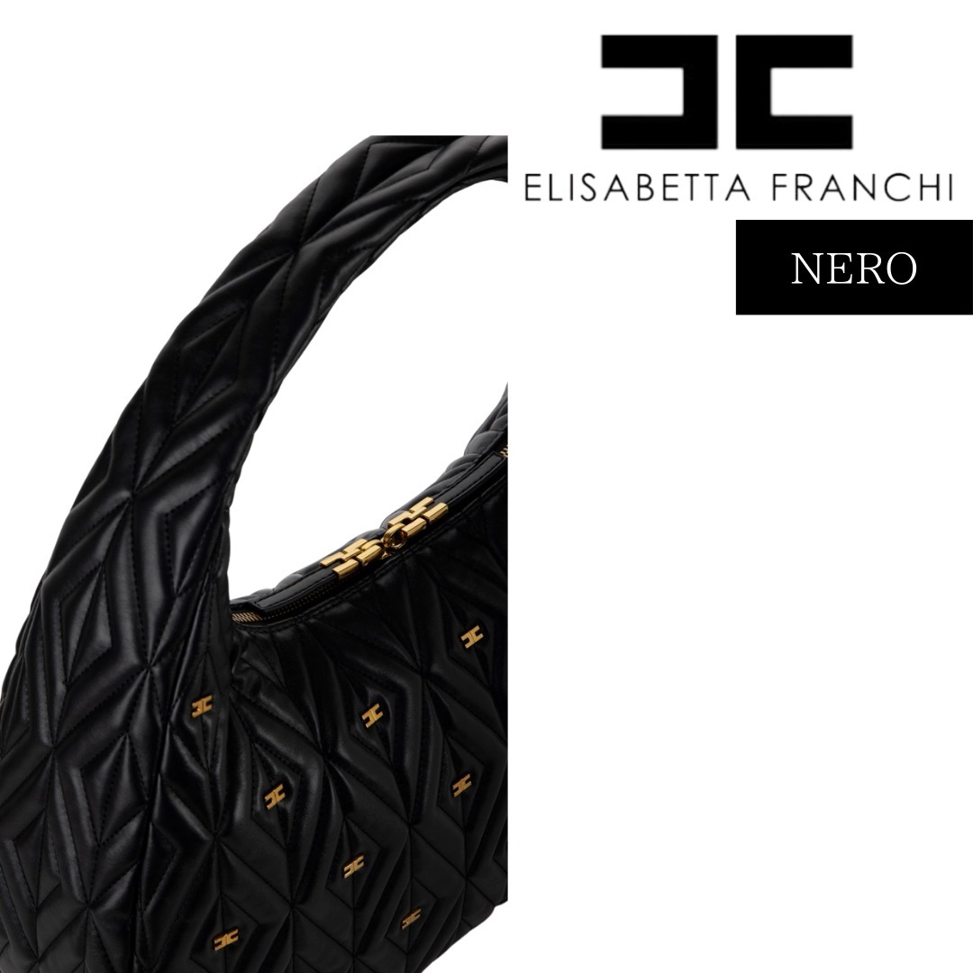 【ELISABETTA FRANCHI】エトワール ラージ ホーボーバッグ ELISABETTA FRANCHI】エトワール ラージ ホーボーバッグ