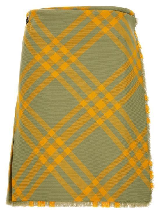 スカート BURBERRY Women Mini Skirts 8077203HUNTER YELLOW