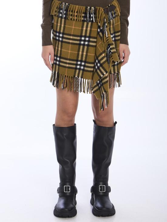 ミニスカート BURBERRY Women Mini Skirts 4291688 8099716 C1422 BROWN