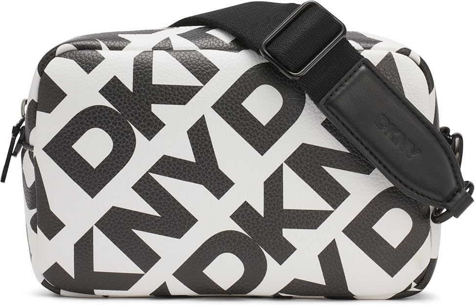 DKNY モノグラムロゴ トップジッパー クロスボディ ユニセックス
