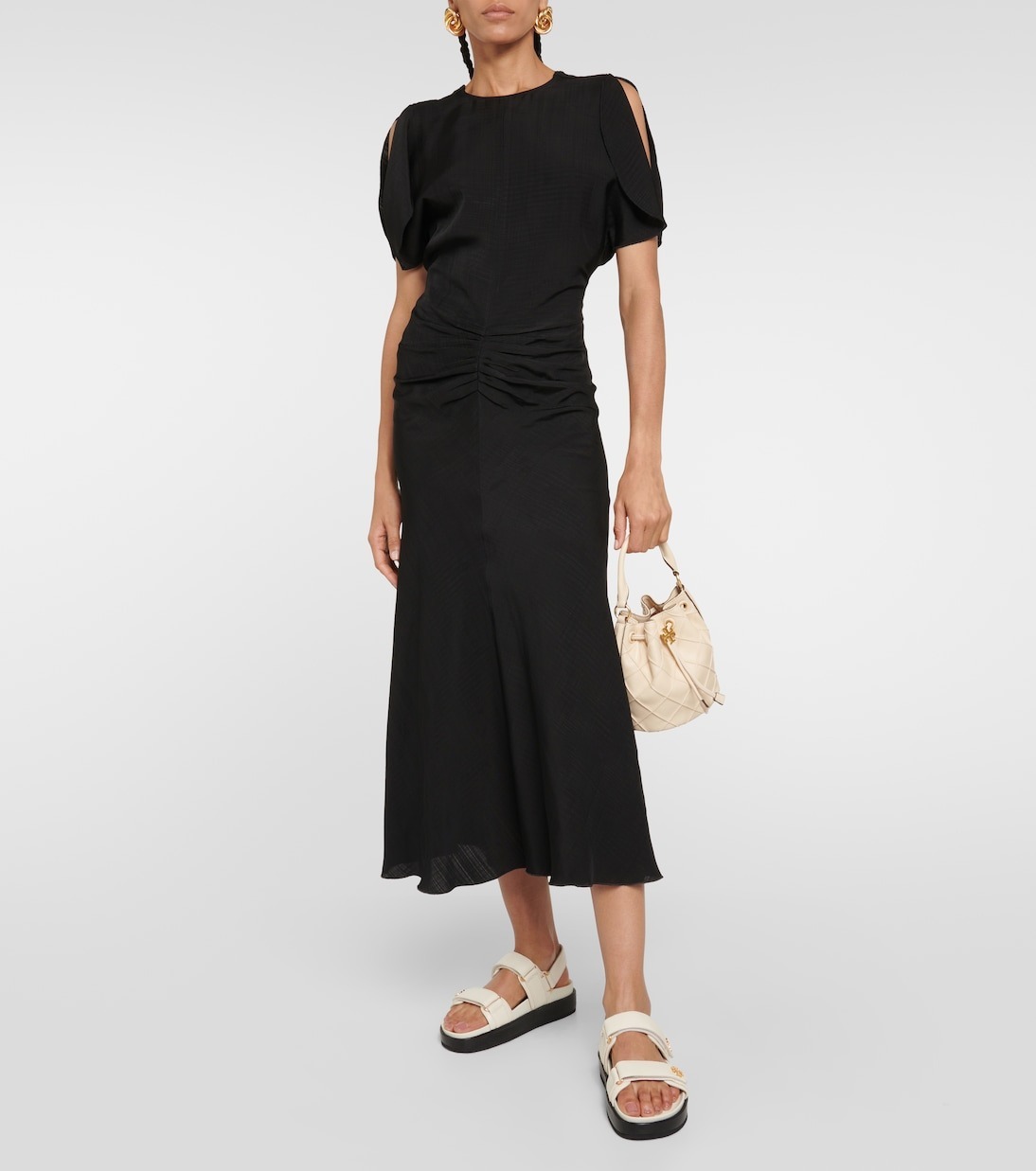 送・関税負担なし◆Tory Burch◆レザーサンダル 関送込【Tory Burch】レザー ロゴ スライド サンダル