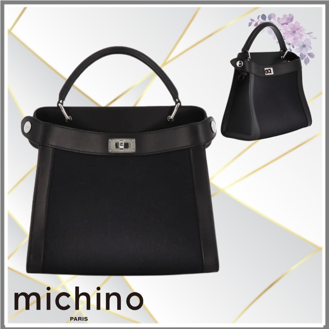 【michino PARIS】ハンドバッグ - ルテス キャンバスブラック