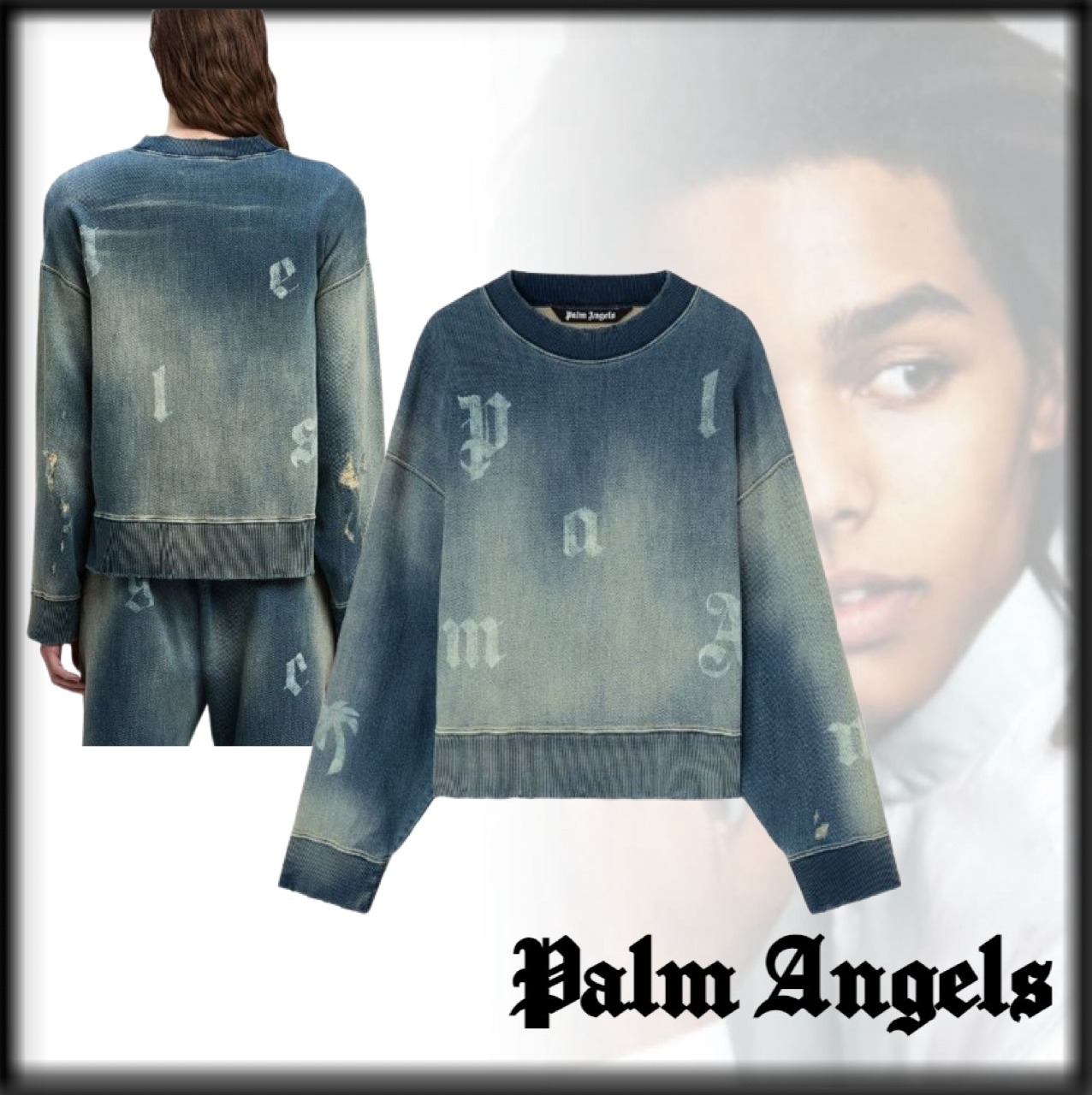 Palm Angels お洒落 ウォッシュド スウェットシャツ
