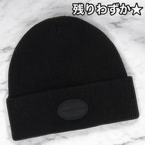 【ALEXANDERWANG.T】エンボス加工 ロゴ リブ編みニット ビーニー alexander wang - 【ラスト1点】BEANIE WITH LOGO LABEL / ロゴ