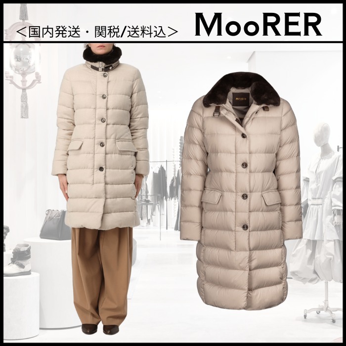 VIP価格☆【MooRER】VETIVER-S3 ナイロン リアルファー コート