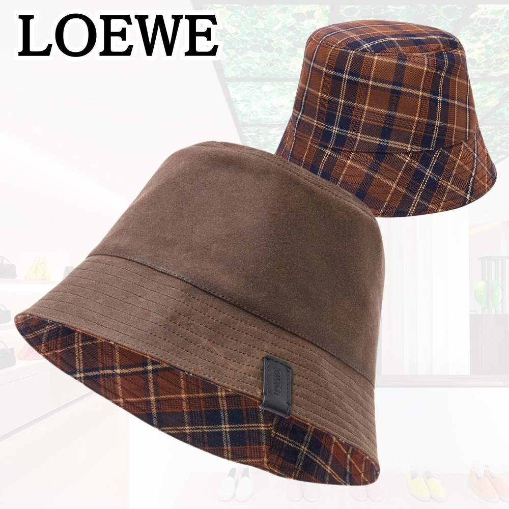 LOEWE*存在感をアピール*エボニー リバーシブル バケットハット