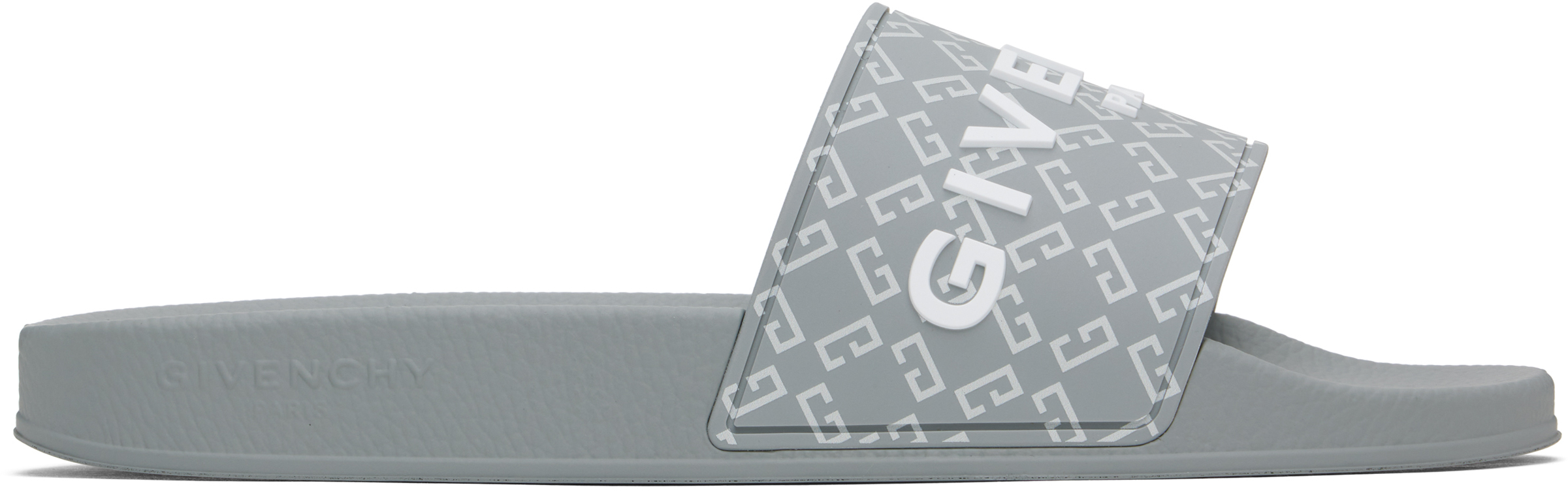 【関税込み】Givenchy グレー Monogram 72 プールスライド