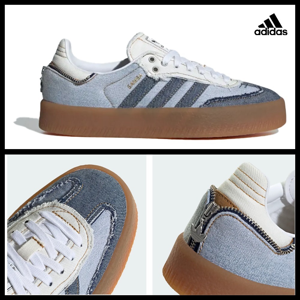 ★ATMOS X ADIDAS★Sambae Stacked Denim Cloud White Mesa★
