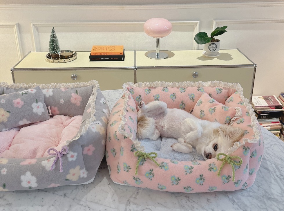 BABIANA 小型犬 くもベッド ファークッション Mサイズ【全2色】