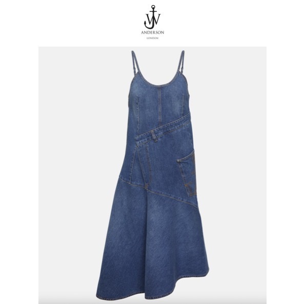 関税.送料込 JW ANDERSON アシメトリーデニムキャミワンピース