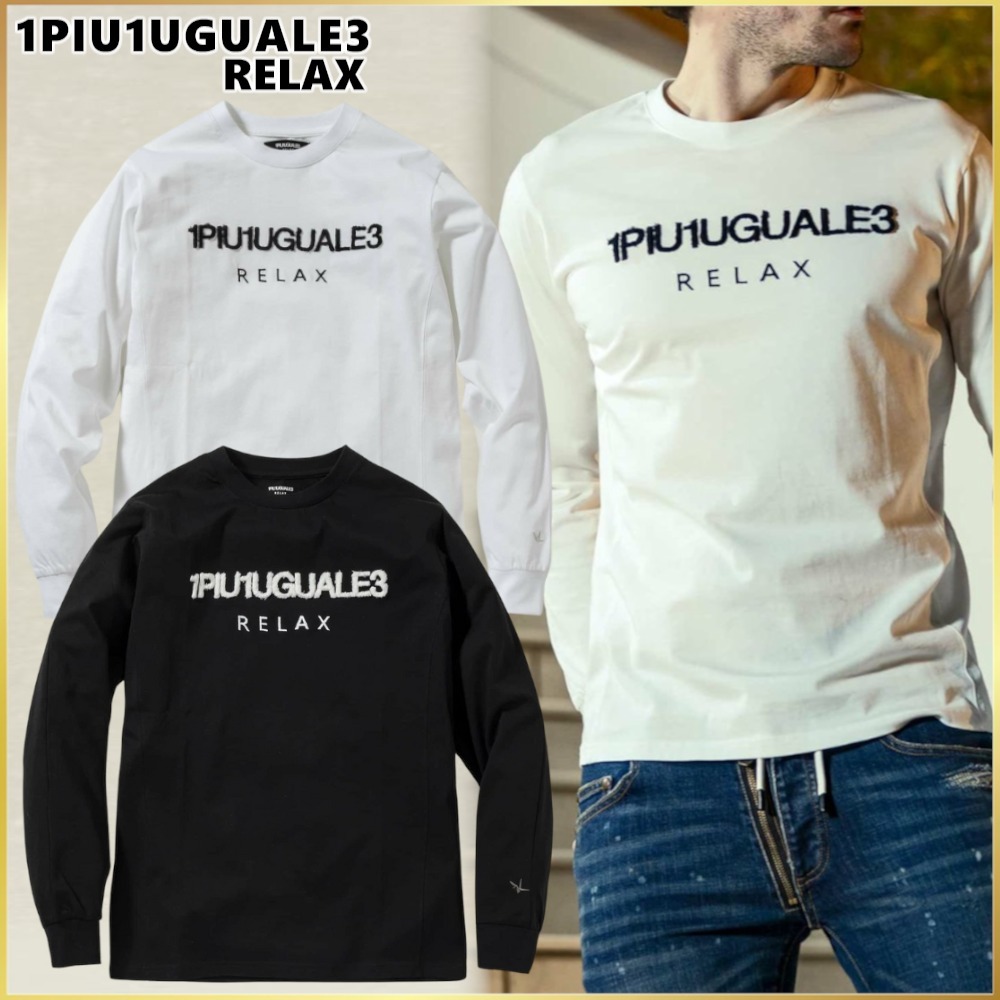 【1PIU1UGUALE3 RELAX】ボア ロゴ刺繍 ロングTシャツ