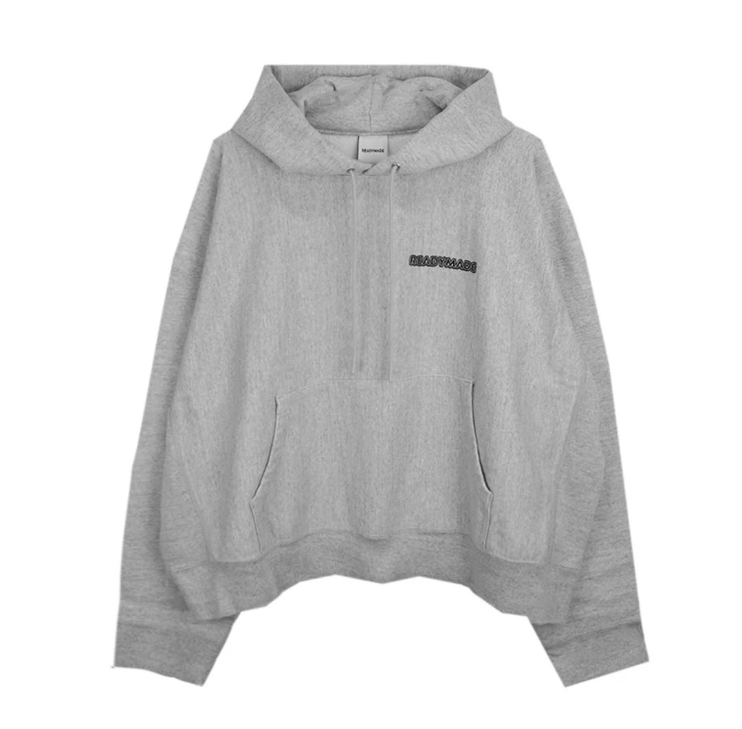 50%OFF 極美品 READY MADE 24AWビッグフーディロゴ パーカー Lグレー トップス