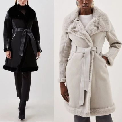 KAREN MILLEN ウール ダブルブレスト ミリタリーコート ミディ KAREN MILLEN ウール ダブルブレスト ミリタリーコート ミディ