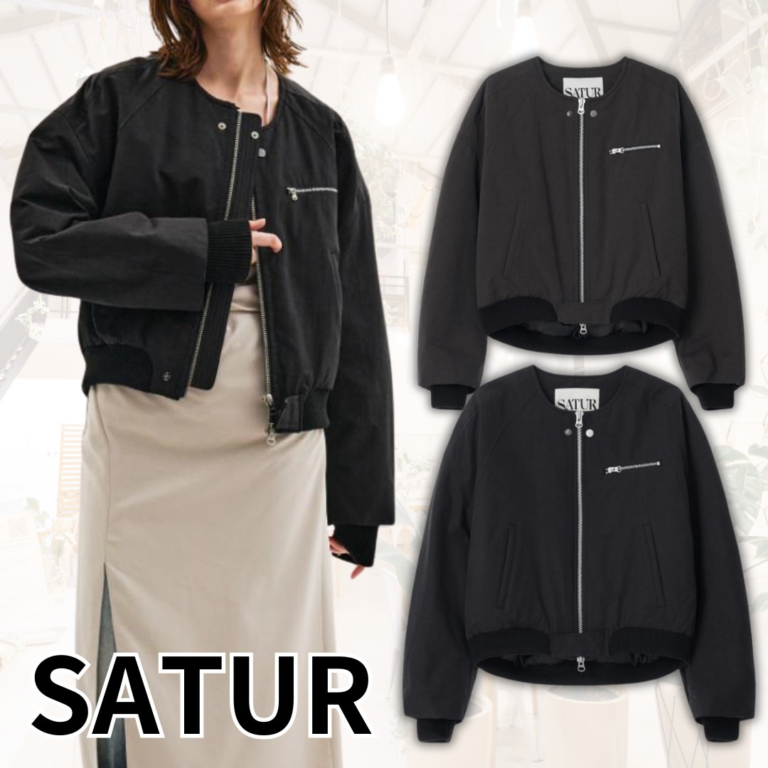 【SATUR】韓国発！Ely Padded MA-1 Jumper 全2色 送料込