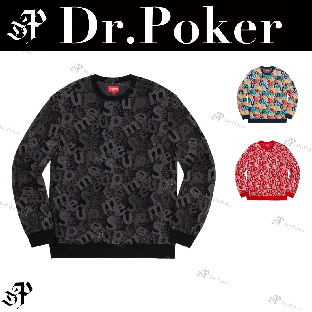 【Supreme】 テキスト ロゴ クルーネック スウェット