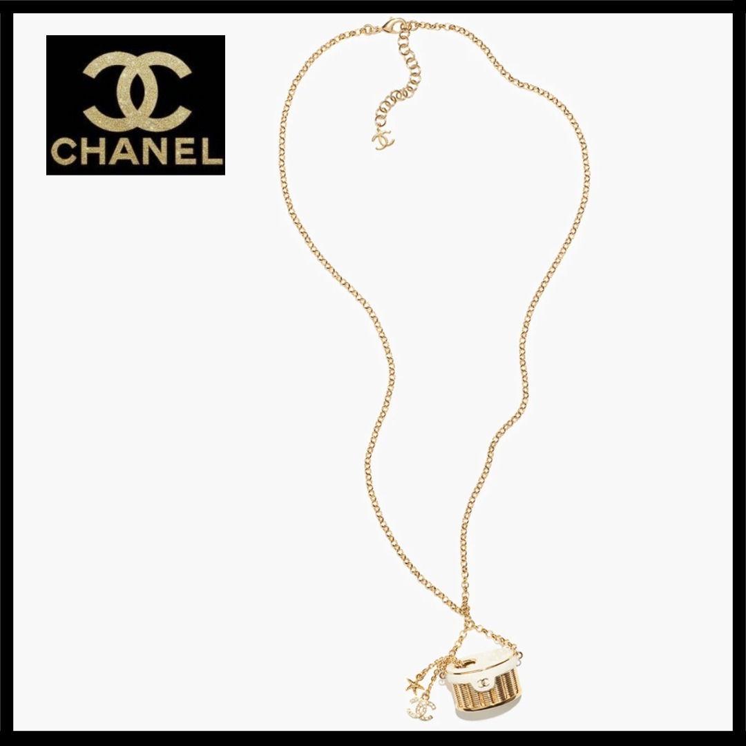 25C【輝くCHANELのモチーフが魅力】ロングペンダント/ネックレス