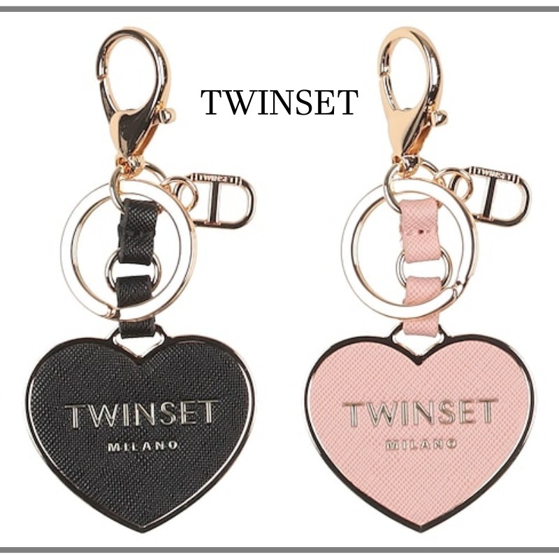 【TWINSET】ロゴ ハート キーホルダー ※送関込