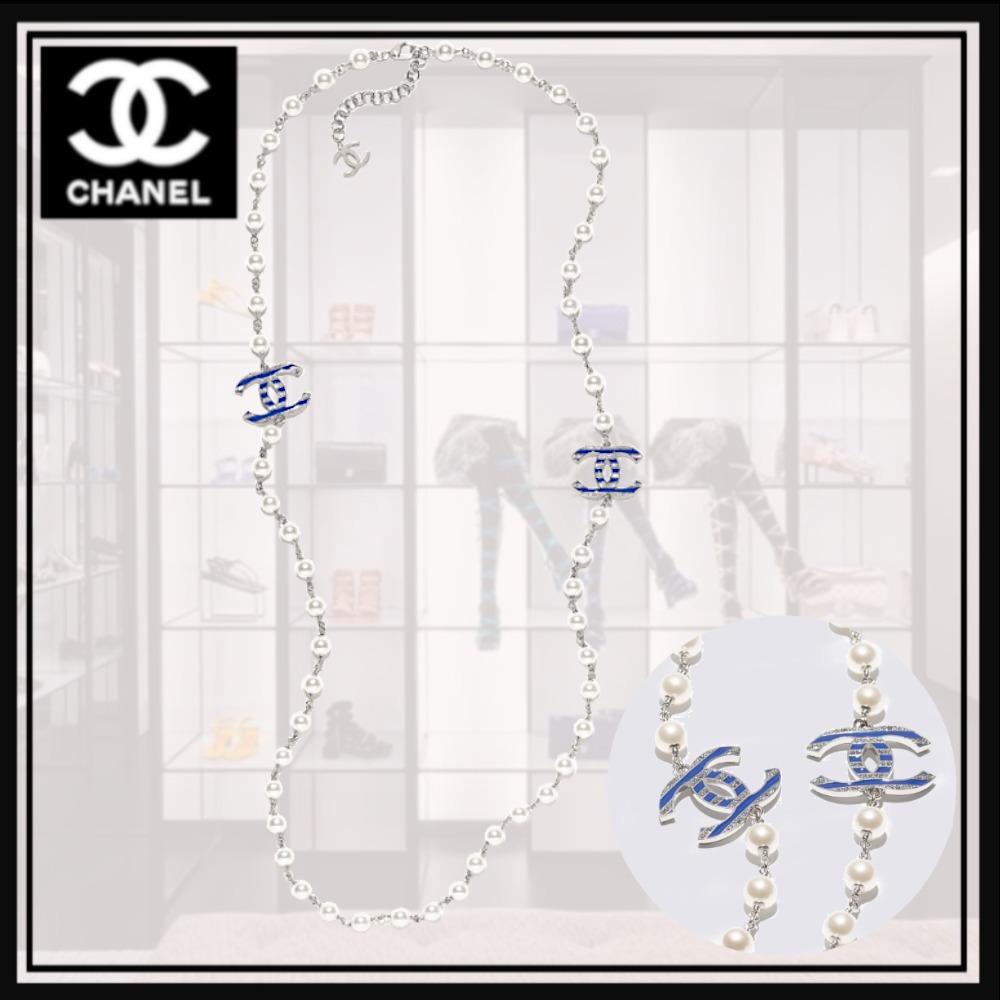 【お揃いのピアスと夏コーデ♡】CHANEL ネックレス