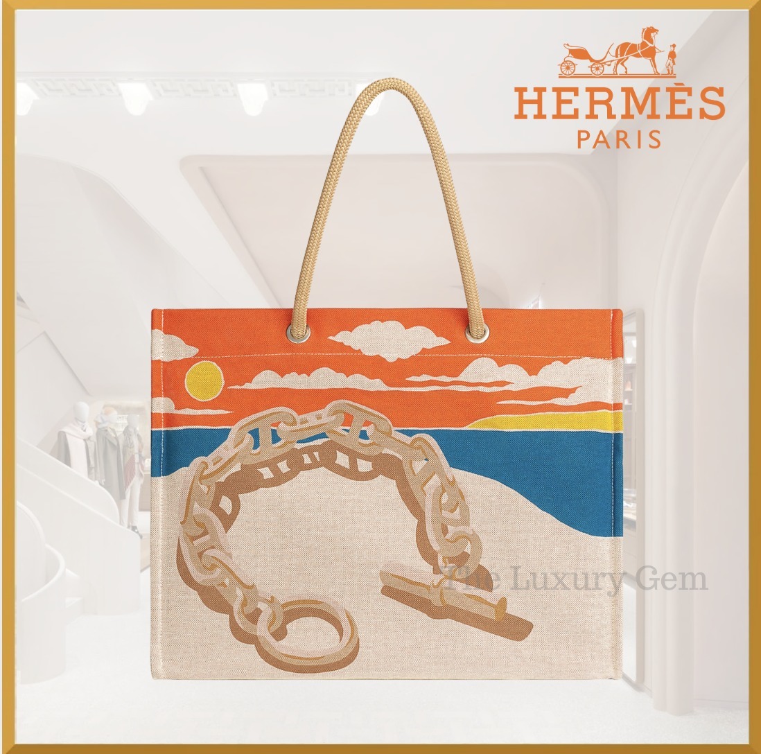 人気【HERMES】ビーチバッグ エスカル ア ラ プラージュ