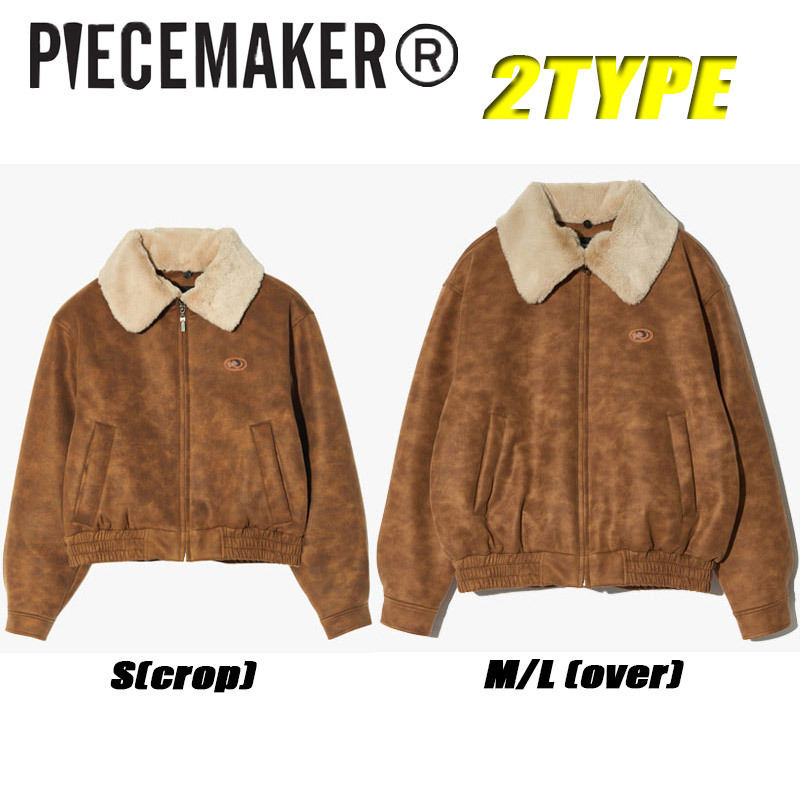 ●PIECEMAKER●[2タイプ] SUEDE MUSTANG PADDED BLOUSON_L.brown