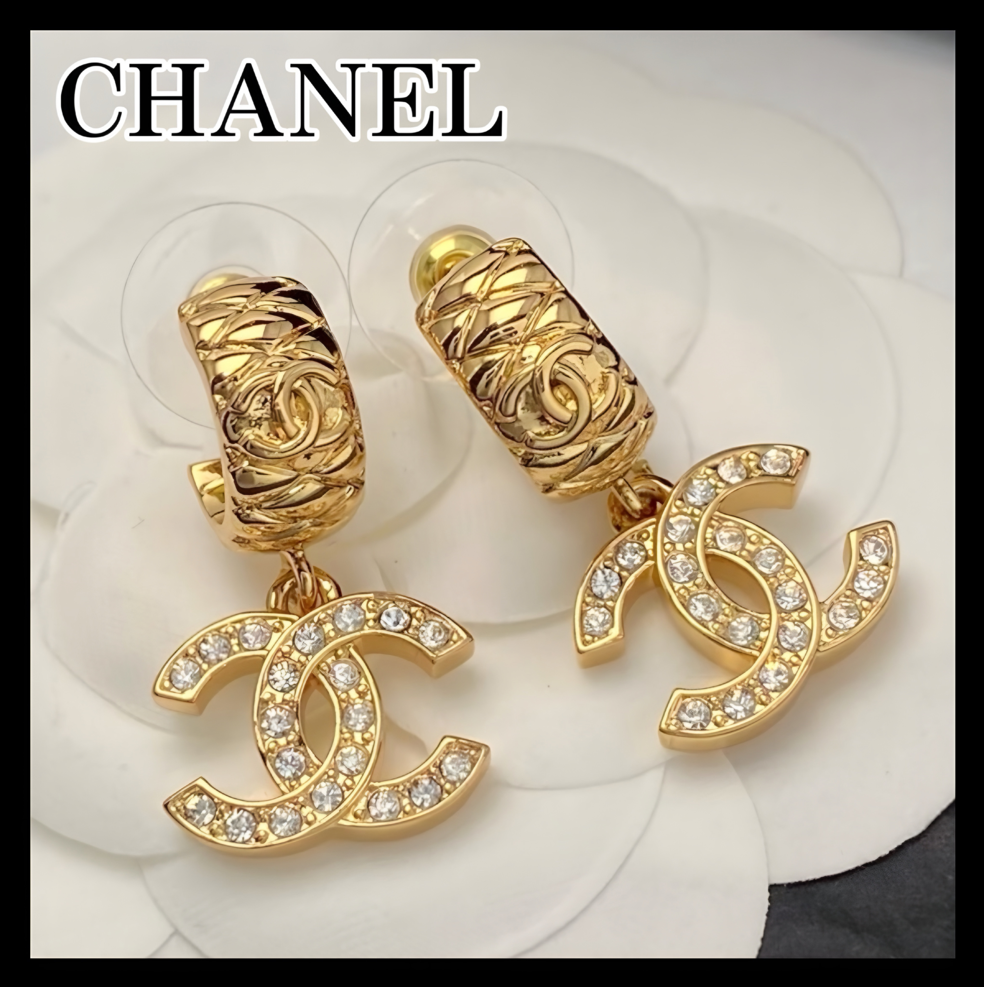 《揺れるビジューがエレガント♪》25C限定★CHANEL ピアス