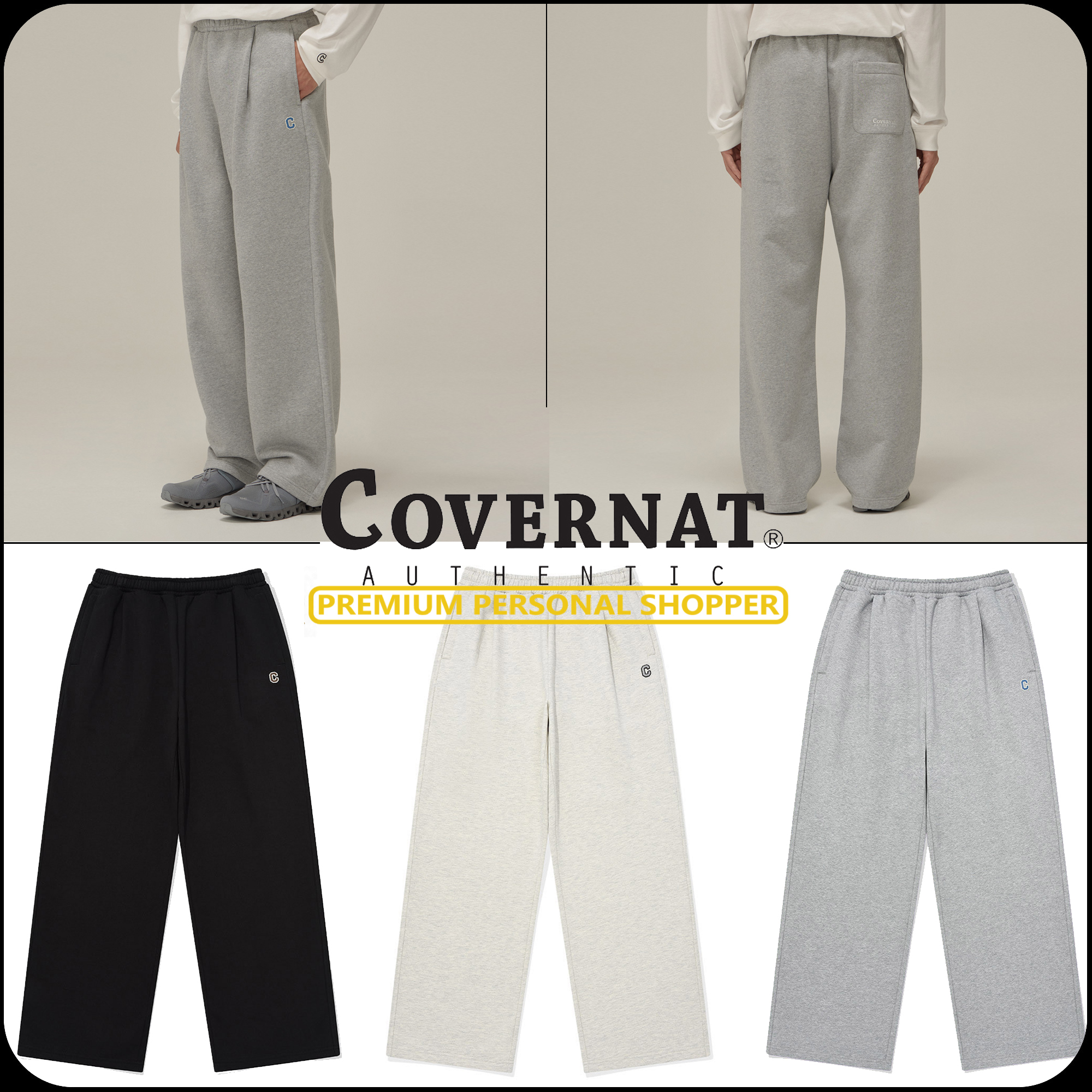 [COVERNAT]★韓国人気★C LOGO ONE TUCK SEMI-WIDE SWEAT PANTS