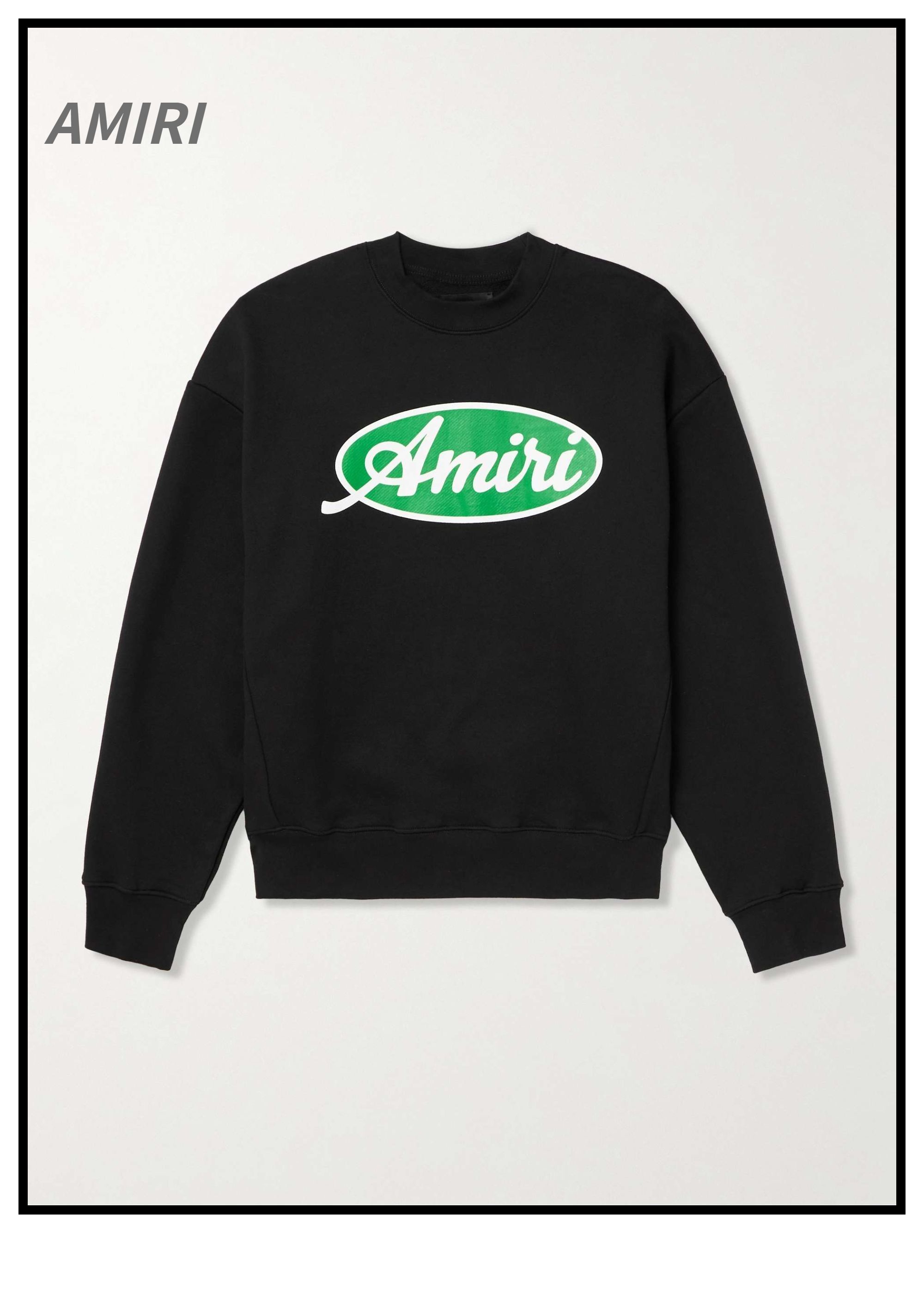 AMIRI  ロゴプリント コットンジャージー スウェットシャツ