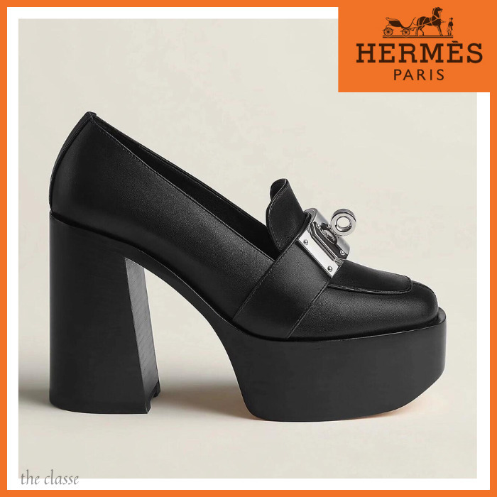 【大人可愛いデザイン☆】ミニマルな美しさ HERMES ローファー