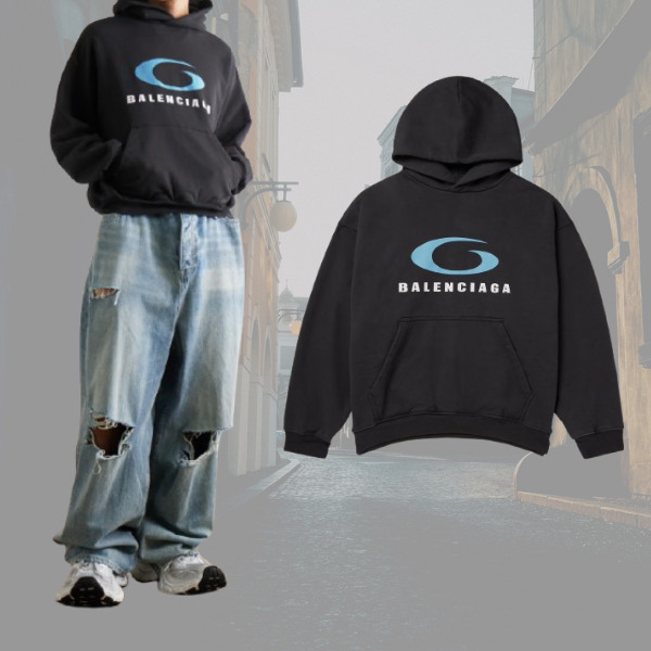 【BALENCIAGA】コットンジャージー オーバーサイズフーディー
