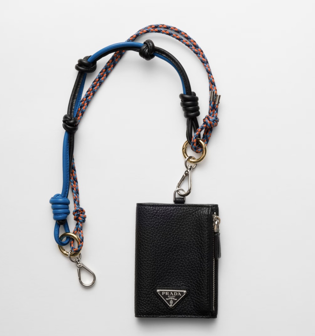 追跡送料込 直営店買付 PRADA レザーストラップ付きカードケース