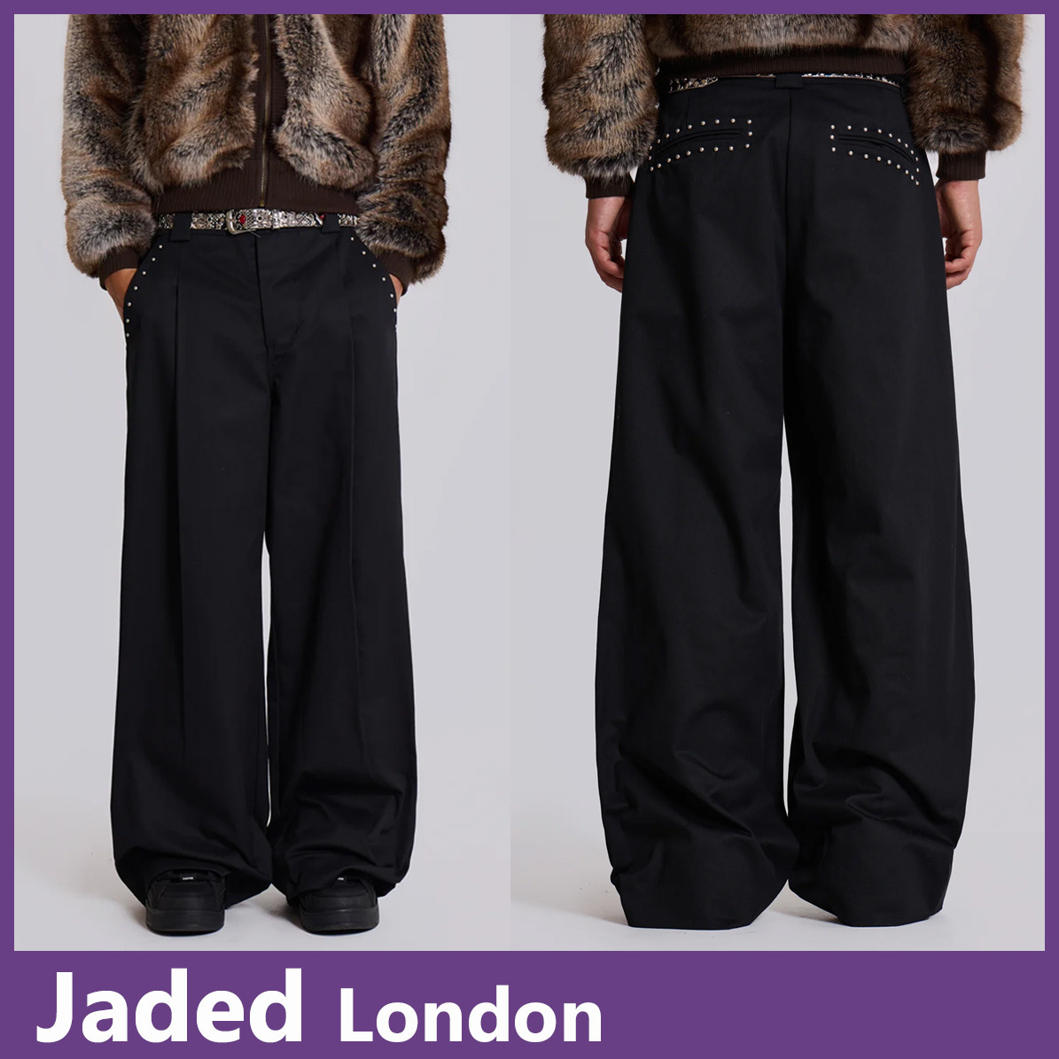 Jaded☆Studded Black Goliath Suit Pants スーツパンツ【UK発】